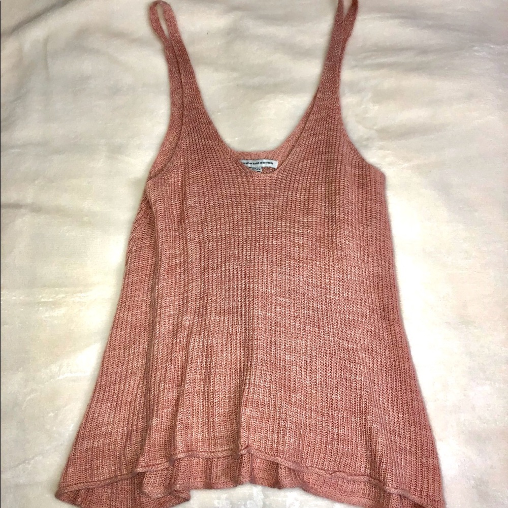 American Eagle pink crotchet tank